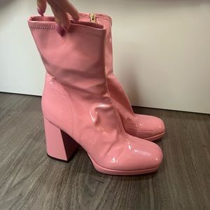 Pink booties